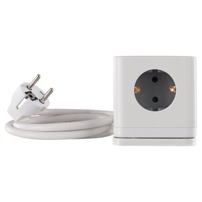 Q-Link Cube stekkerdoos 3-voudig 3x geaard, 2x USB A, 1x USB C wit 1,5m