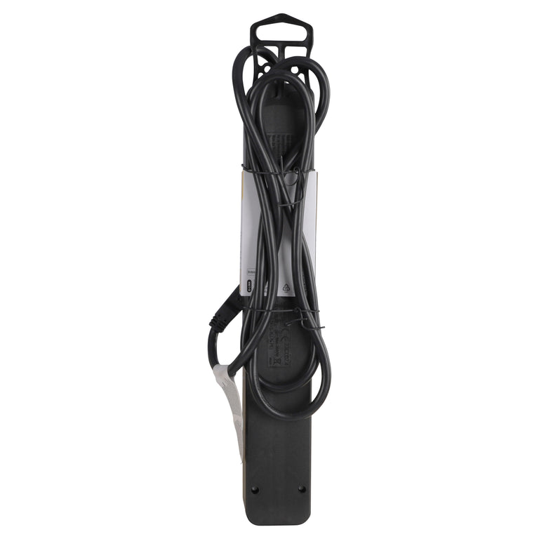 Q-Link stekkerdoos 6-voudig 6x geaard zwart 1,5m