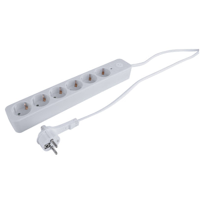 Q-Link stekkerdoos 6-voudig 6x geaard wit 1,5m