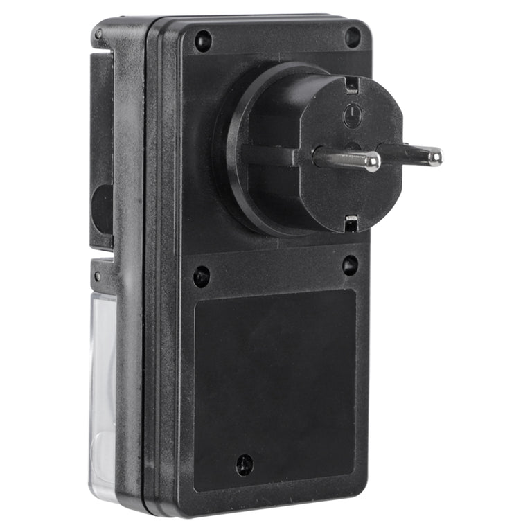 Q-Link analoge tijdschakelaar waterdicht zwart