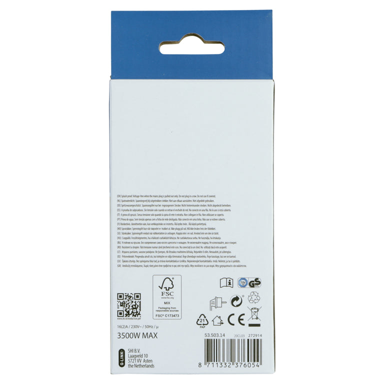 Q-Link analoge tijdschakelaar waterdicht zwart