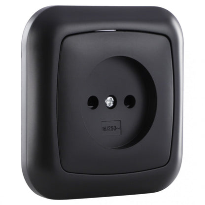 QL inb contactdoos 1v afdekraam zw