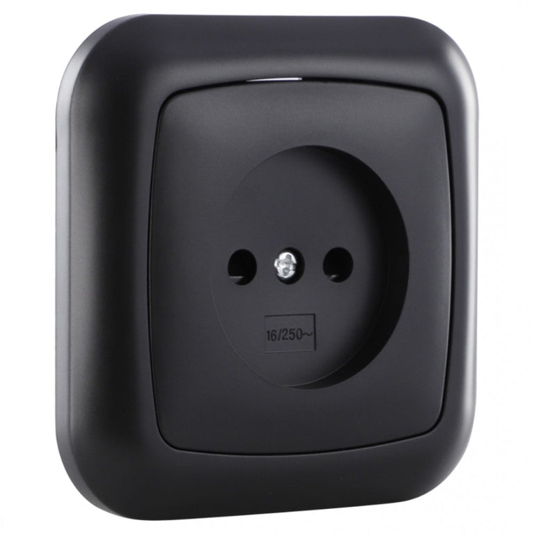 QL inb contactdoos 1v afdekraam zw