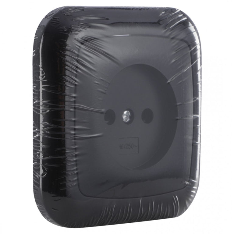 QL inb contactdoos 1v afdekraam zw