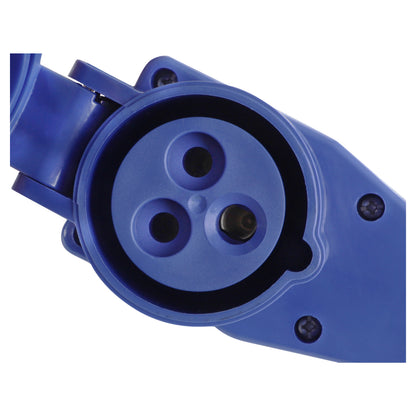 Q-Link verloopstekker 2-voudig haaks blauw, grijs