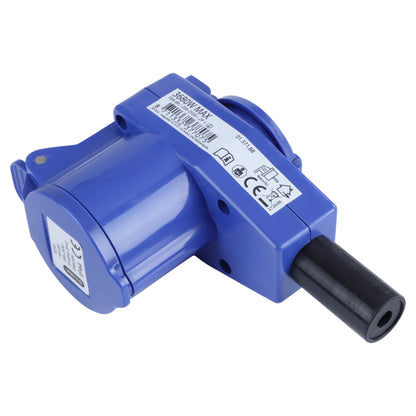 Q-Link verloopstekker 2-voudig haaks blauw, grijs