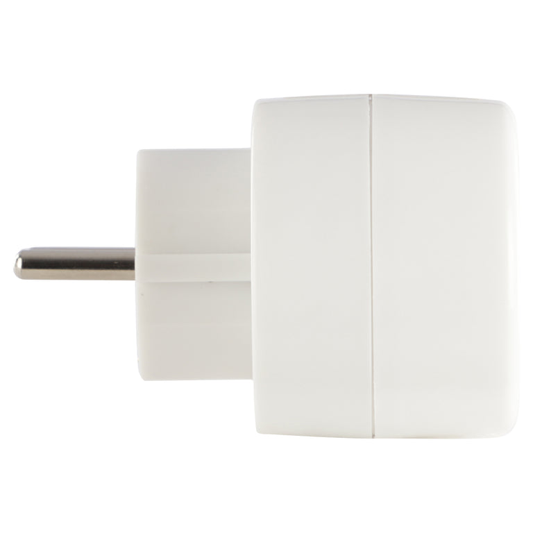 Q-Link verloopstekker 2-voudig horizontaal wit