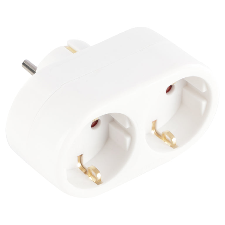 Q-Link verloopstekker 2-voudig horizontaal wit