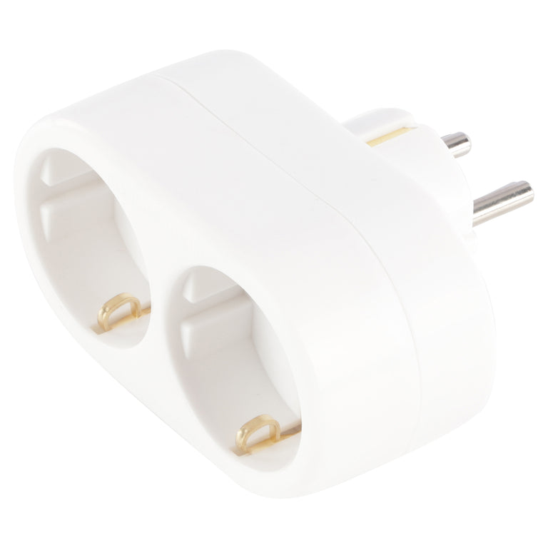 Q-Link verloopstekker 2-voudig horizontaal wit