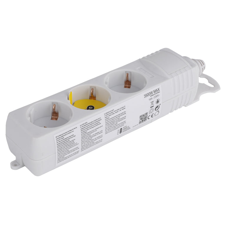 Q-Link stekkerdoos 3-voudig 3x geaard wit