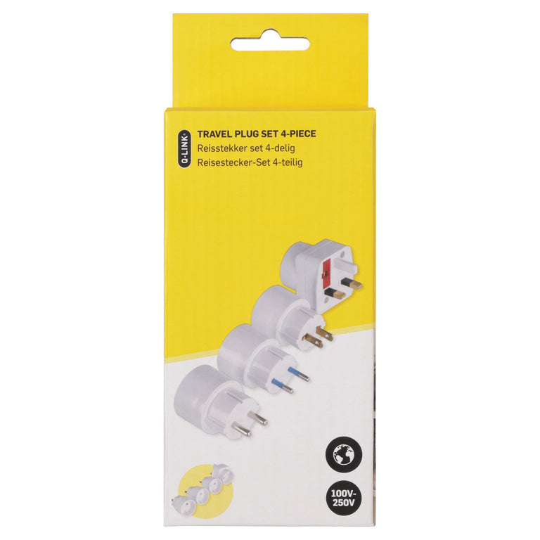 Q-Link reisstekkerset wit 4-dlg