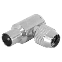 Q-Link coax stekker 1x male haaks zilver