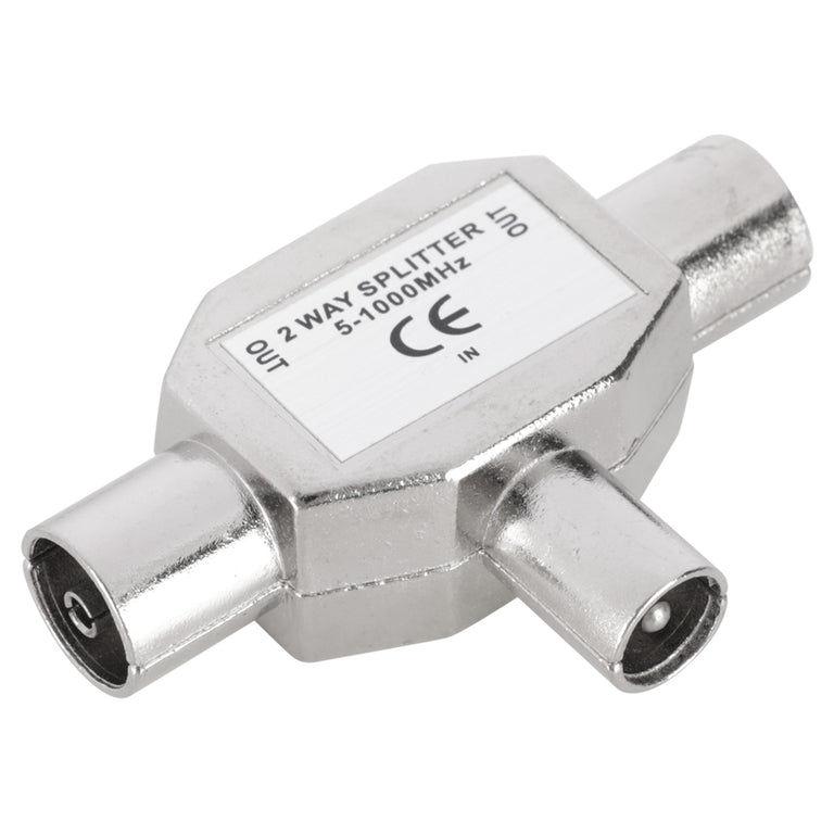 Q-Link coax splitter zilver