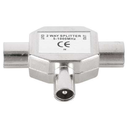 Q-Link coax splitter zilver