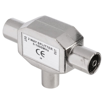 Q-Link coax splitter zilver