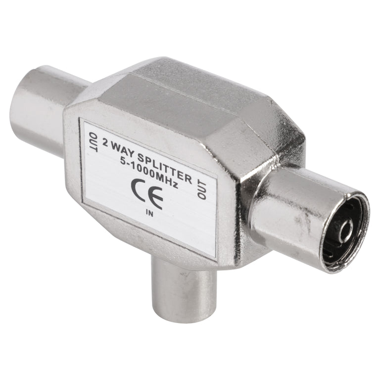 Q-Link coax splitter zilver