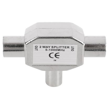 Q-Link coax splitter zilver