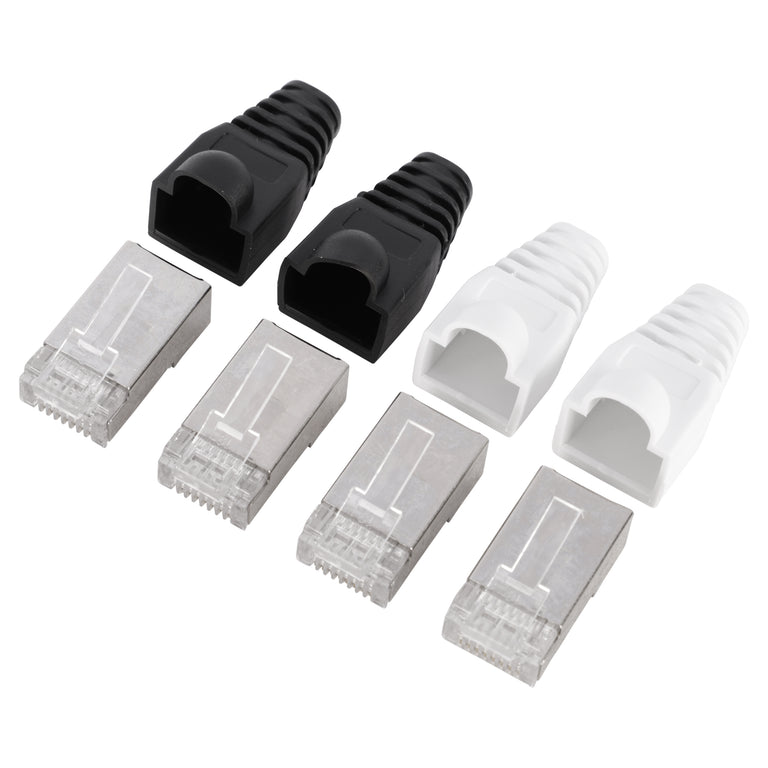 Q-Link FTP connector CAT6 zwart, wit