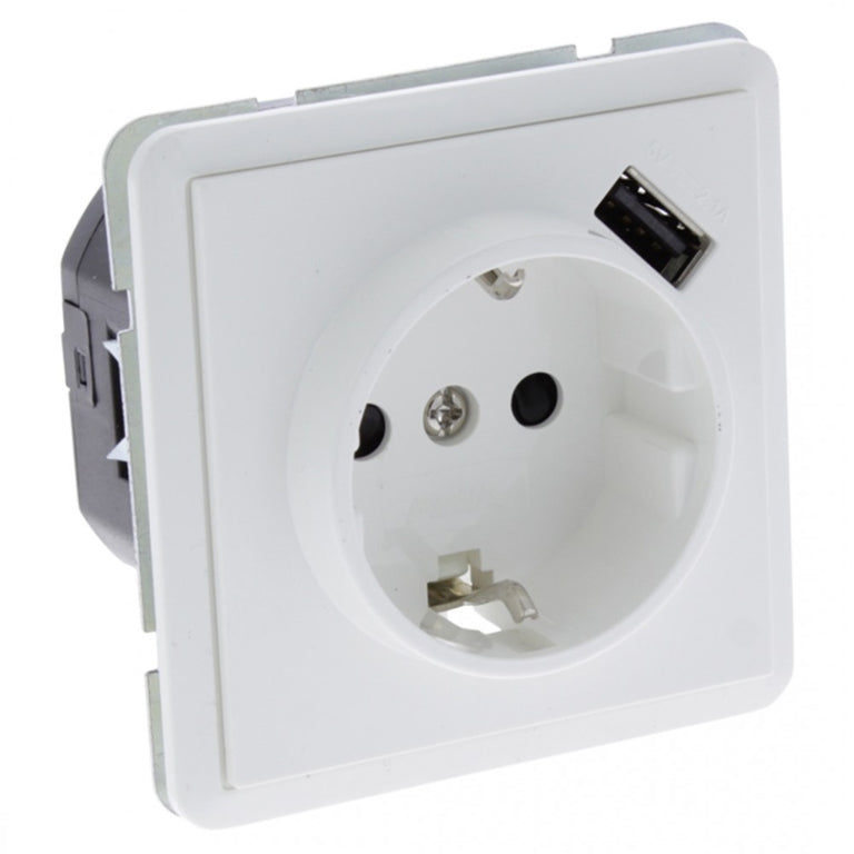 PeHa st contactdoos 1v usb a/c pw