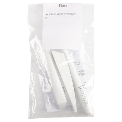 Starx opbouw druksnapper wit 13x8x1,5cm