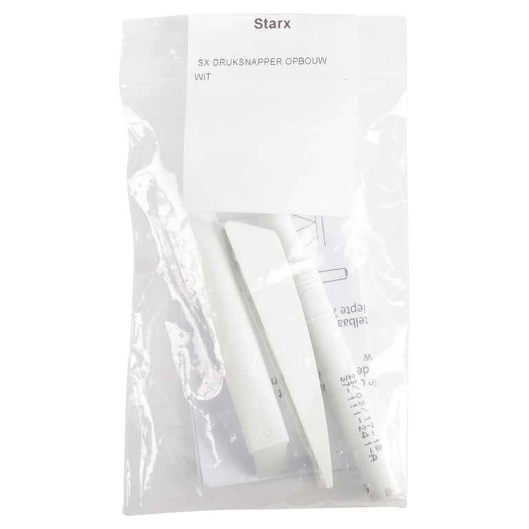 Starx opbouw druksnapper wit 13x8x1,5cm