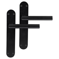 Differnz Amsterdam deurkruk slim blindschild zwart ovaal RVS