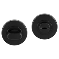 Differnz rozet met sluiting zwart rond RVS 2st