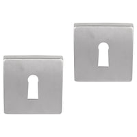 Differnz rozet met sleutelgat mat chroom vierkant RVS 2st