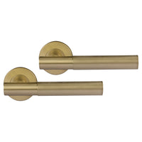 Differnz Utrecht deurkruk op rozet goud rond RVS