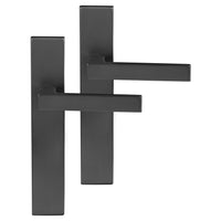 Differnz Tilburg deurkruk blindschild gun metal rechthoek RVS