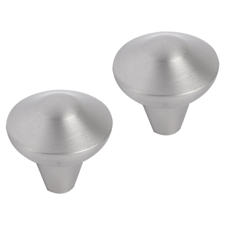 Differnz Groningen knop aluminium mat chroom 30mm 2st