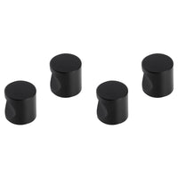 Differnz knop aluminium mat zwart 20mm 4st