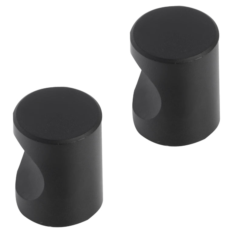 Differnz knop aluminium mat zwart 25mm 2st