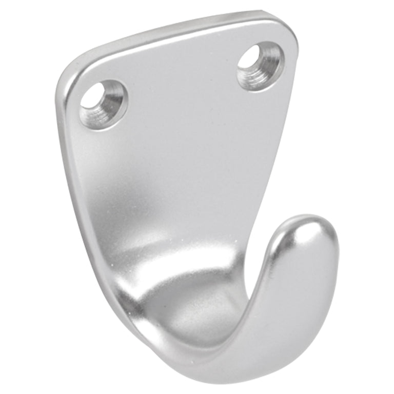 Differnz handdoekhaak 1 haak rond aluminium F1 zilver
