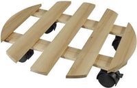 Nature planttrolley rond naturel vurenhout ⌀35cm 60kg