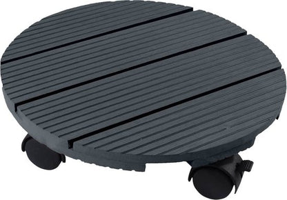 Nature planttrolley rond antraciet wpc ⌀30cm 50kg