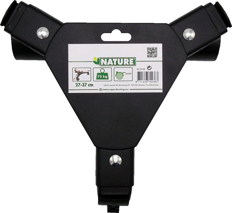 Nature planttrolley driehoek zwart kunststof ⌀27-37cm 100kg