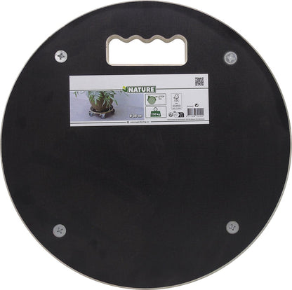Nature planttrolley rond zwart hout ⌀38cm 250kg