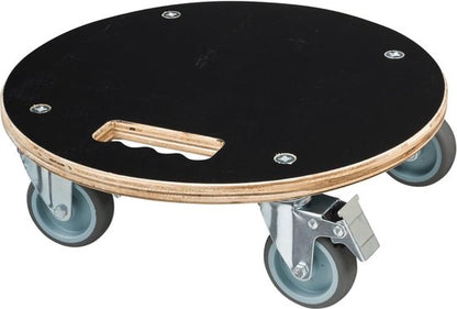 Nature planttrolley rond zwart hout ⌀38cm 250kg