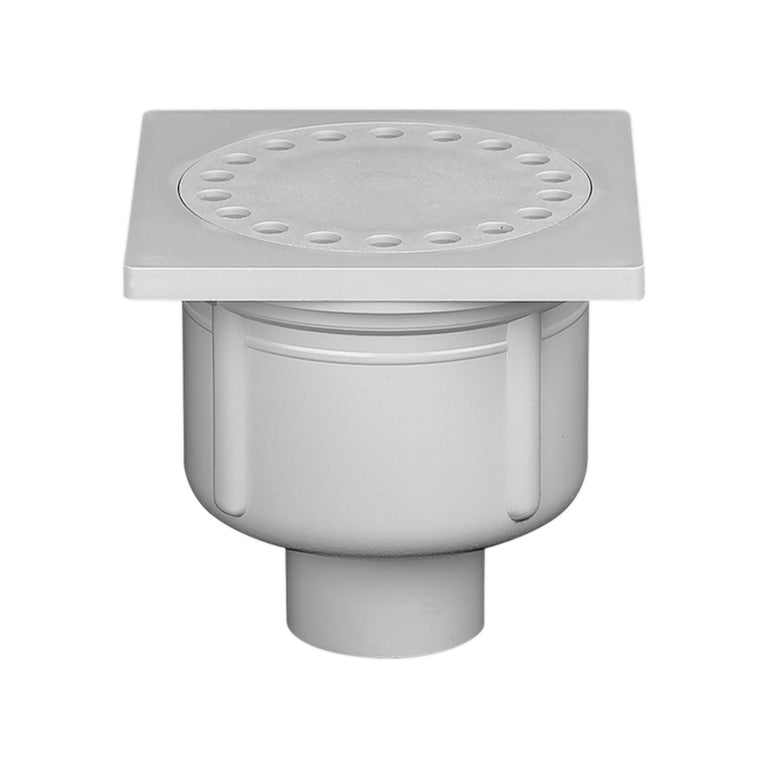 Martens doucheplug met onderuitlaat grijs 10x10cm