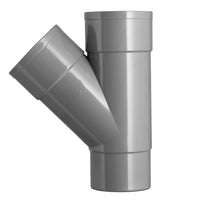 T-stuk 45º 2xlijmmof HWA PVC 80x80mm 