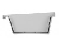 Martens bakgoot eindstuk links grijs PVC 125mm