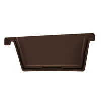 Martens bakgoot eindstuk links bruin PVC 125mm