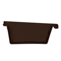 Martens bakgoot eindstuk rechts bruin PVC 125mm