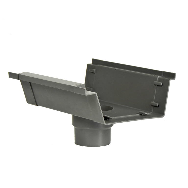 Martens bakgoot lijmuitloop grijs PVC Ø125mm