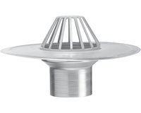 Kiezelbak met uitloop aluminium 80mm