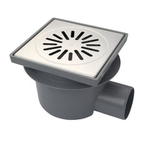 Martens vloerput ⌀75mm kunststof grijs 16,1x22x25,4cm