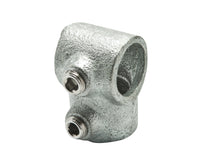 Steigerbuis koppeling t-doorvoer gegalvaniseerd zilver ⌀28mm