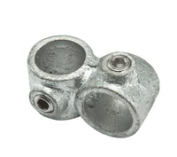 Steigerbuis koppeling kruisverbinding gegalvaniseerd zilver ⌀28mm