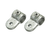 Steigerbuis koppeling plaatbevestiging gegalvaniseerd zilver ⌀28mm